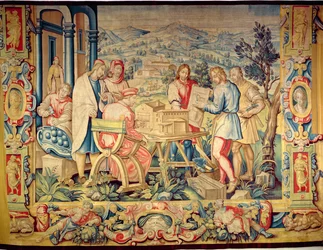 Cosimo il Vecchio inspiziert das Modell der Badia Fiesolana